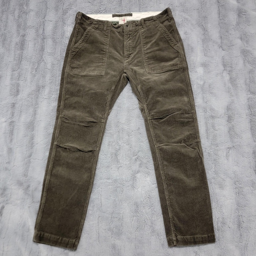 Relwen Pants‎ Mens 38x32 Olive Green Corduroy Supply Stretch Patch Pocket Taper